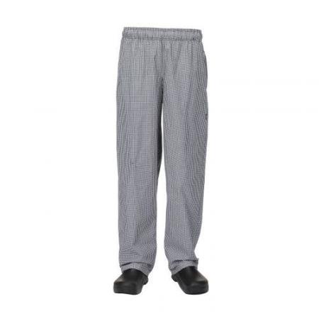 CHEF WORKS Checked Baggy Chef Pants (L) NBCP-L